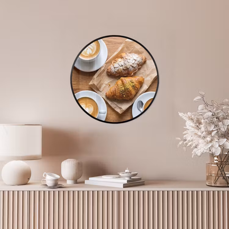 Eten - Croissant - Koffie - Ontbijt - Modern Fotolijst rond zonder passe partout klein -sfeer3