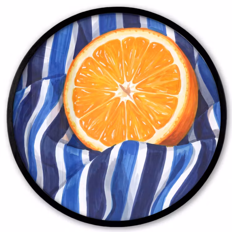 Ronde fotolijst - Eten - Fruit - Oranje - Eten - Fruit - Oranje Fotolijst rond zonder passe partout klein