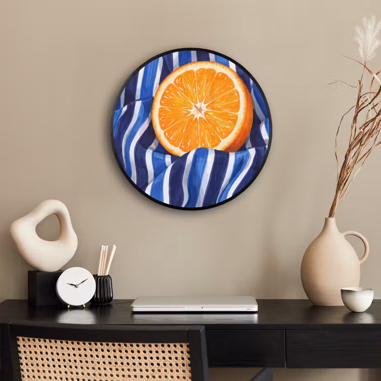 Ronde fotolijst - Eten - Fruit - Oranje - Eten - Fruit - Oranje Fotolijst rond zonder passe partout klein