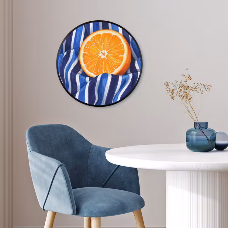 Ronde fotolijst - Eten - Fruit - Oranje - Eten - Fruit - Oranje Fotolijst rond zonder passe partout klein