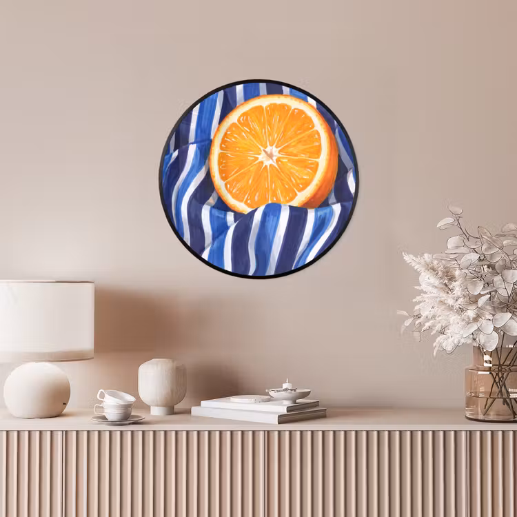 Ronde fotolijst - Eten - Fruit - Oranje - Eten - Fruit - Oranje Fotolijst rond zonder passe partout klein