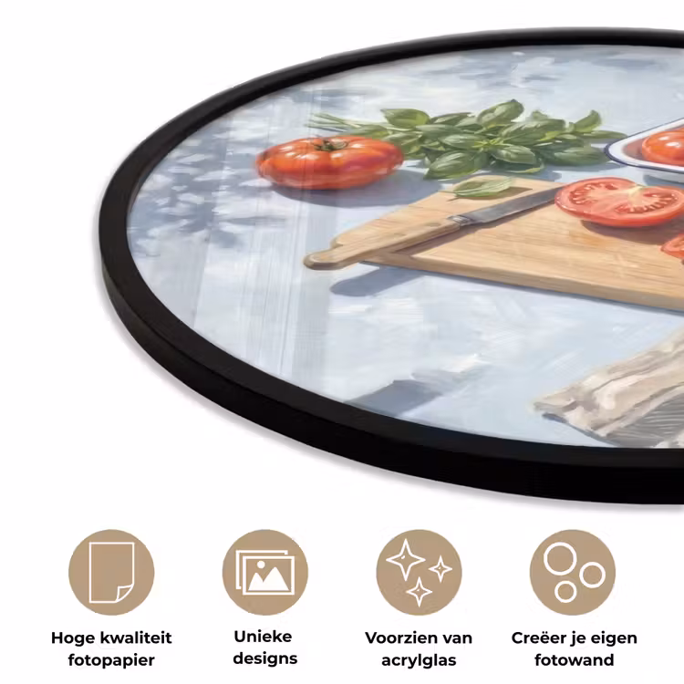 Eten - Keuken - Ingrediënten - Stillleven - Rood Fotolijst rond zonder passe partout klein -closeup_NL