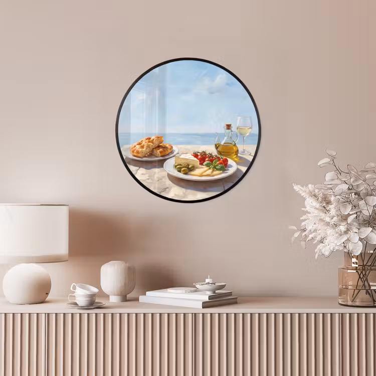 Eten - Middellandse Zee - Natuur - Geschilderd Fotolijst rond zonder passe partout klein -sfeer3