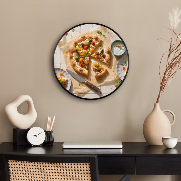 Eten - Tomaten - Basilicum - Maaltijd - Vers Fotolijst rond zonder passe partout klein -sfeer1