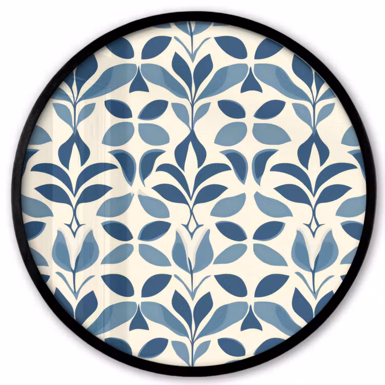 Flora - Modern - Blauw Fotolijst rond zonder passe partout klein 856 -3d