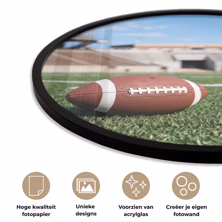 Football - Veld - Stadion - Sport Fotolijst rond zonder passe partout klein -closeup_NL