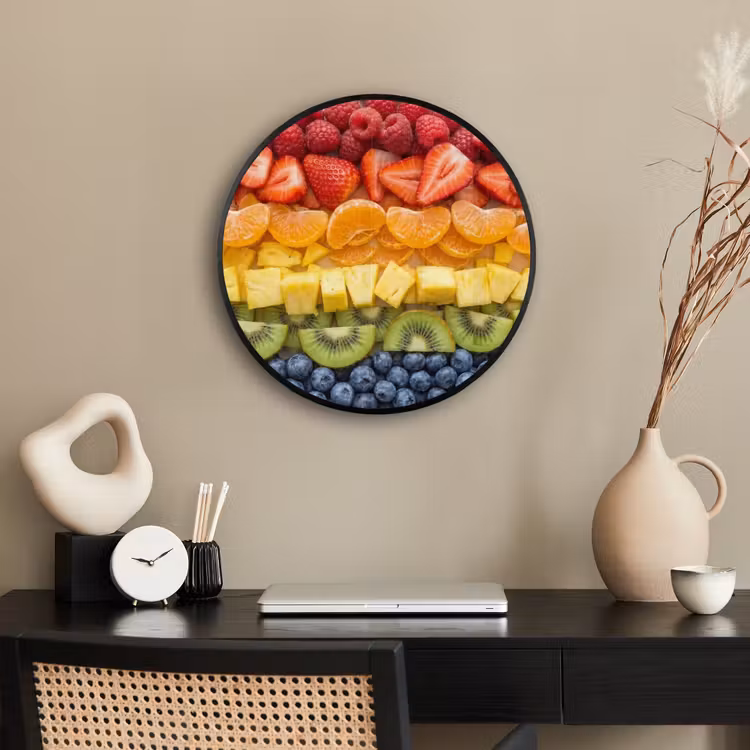 Fruit - Regenboog - Gezond - Kleurrijk Fotolijst rond zonder passe partout klein -sfeer1