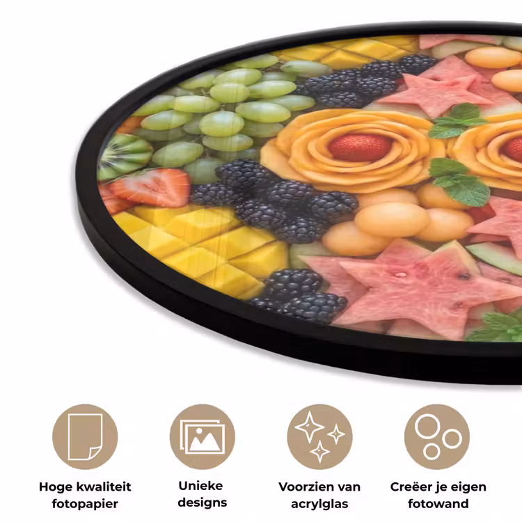 Fruit - Variatie - Kleurrijk - Vers - Eten Fotolijst rond zonder passe partout klein -closeup_NL