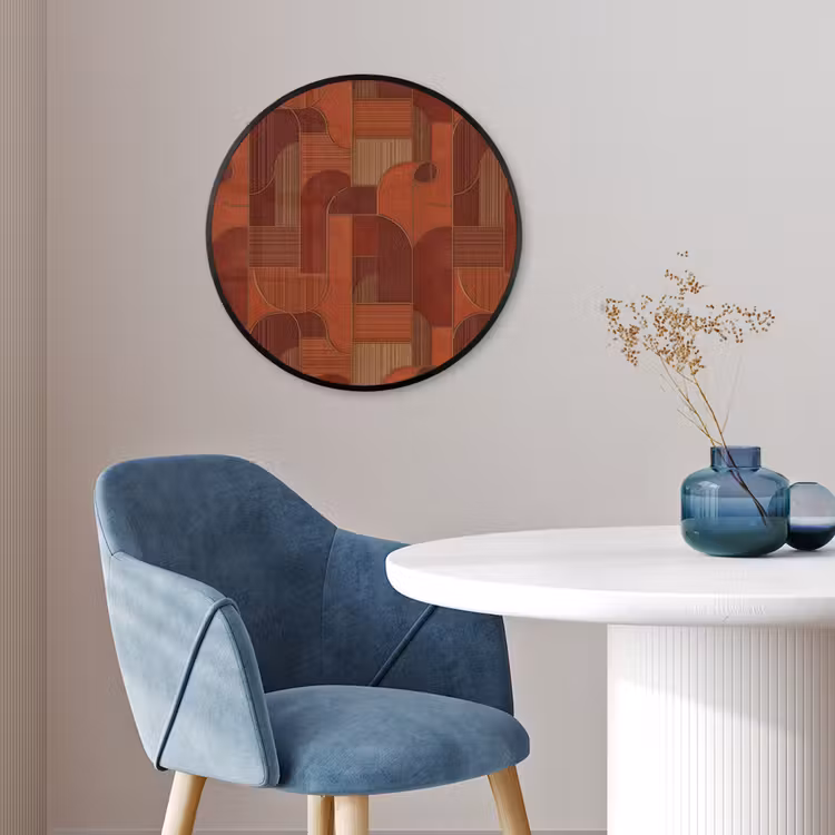 Geometrisch - Abstract - Textuur - Bruin Fotolijst rond zonder passe partout klein 856 -sfeer2