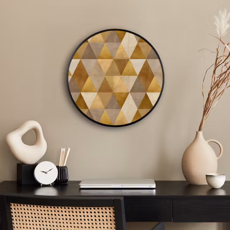 Geometrisch - Driehoek - Goud Fotolijst rond zonder passe partout klein 856 -sfeer1
