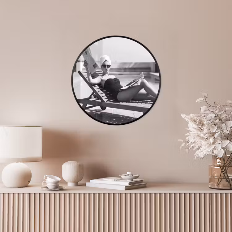 Glamour - Modern - Zwart - Wit Fotolijst rond zonder passe partout klein -sfeer3