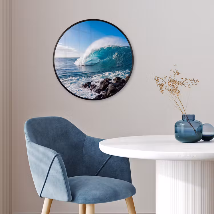 Golf - Oceaan - Brekend - Water - Blauw Fotolijst rond zonder passe partout klein -sfeer2