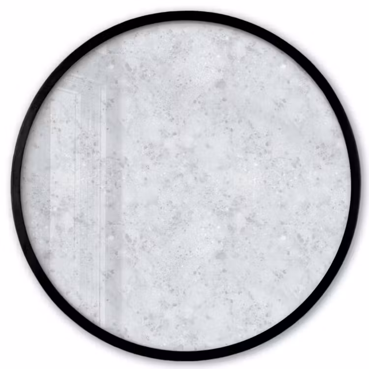 Grijs - Terrazzo-effect - Beton Fotolijst rond zonder passe partout klein 856 -3d