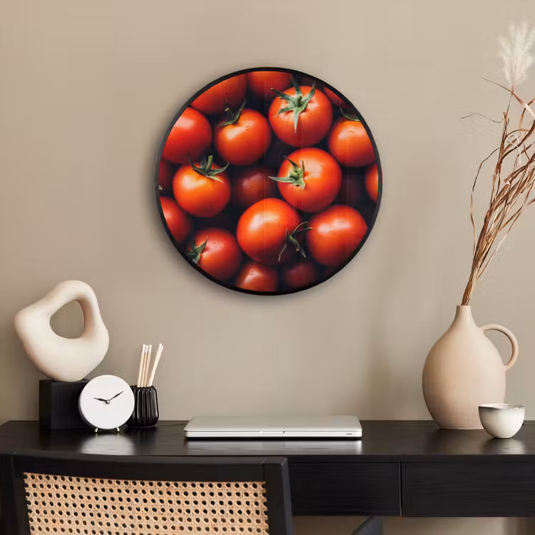 Groente - Rood - Tomaten Fotolijst rond zonder passe partout klein -sfeer1