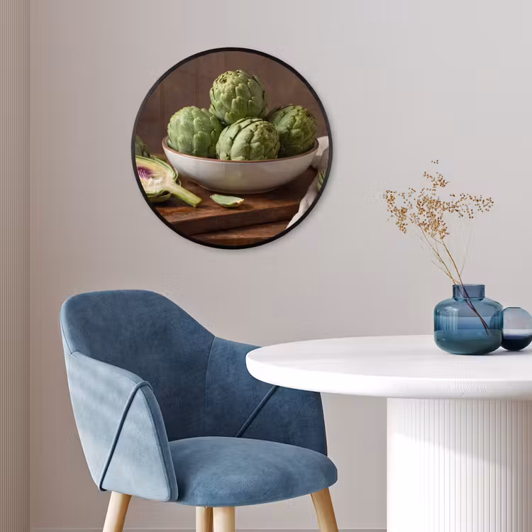 Ronde fotolijst - Groenten - Artisjok - Keuken - Groenten - Artisjok - Keuken Fotolijst rond zonder passe partout klein