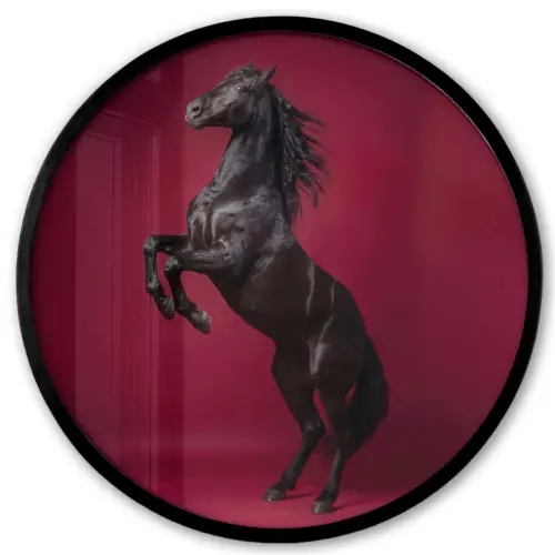 Hengst - Steigert - Rood Fotolijst rond zonder passe partout klein -3d