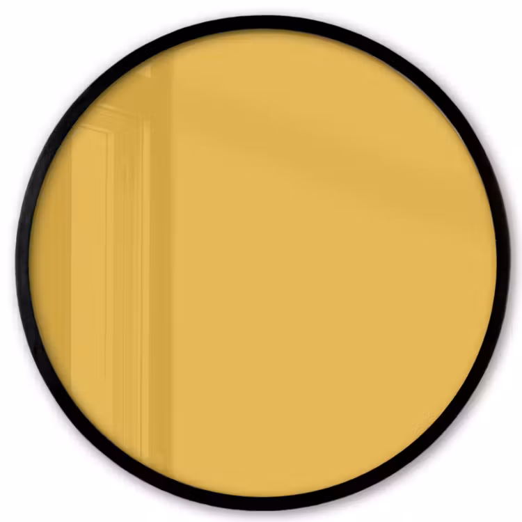 Joyful - Mustard - Geel Fotolijst rond zonder passe partout klein 856 -3d