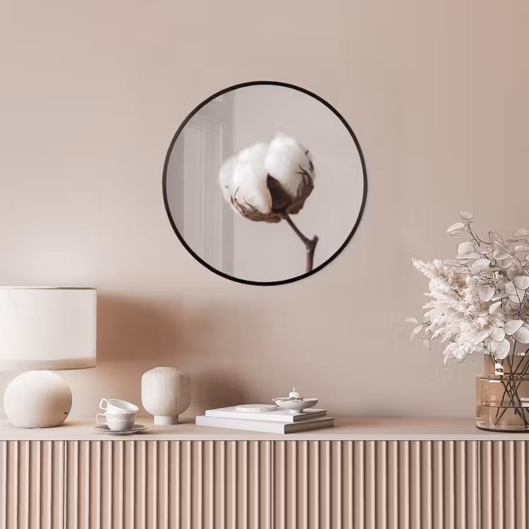 Katoenbol - Minimalistisch - Wit Fotolijst rond zonder passe partout klein -sfeer3