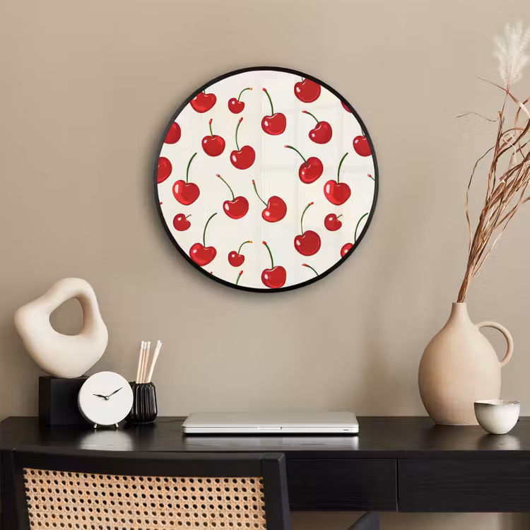 Kersen - Minimalistisch - Rood Fotolijst rond zonder passe partout klein 856 -sfeer1