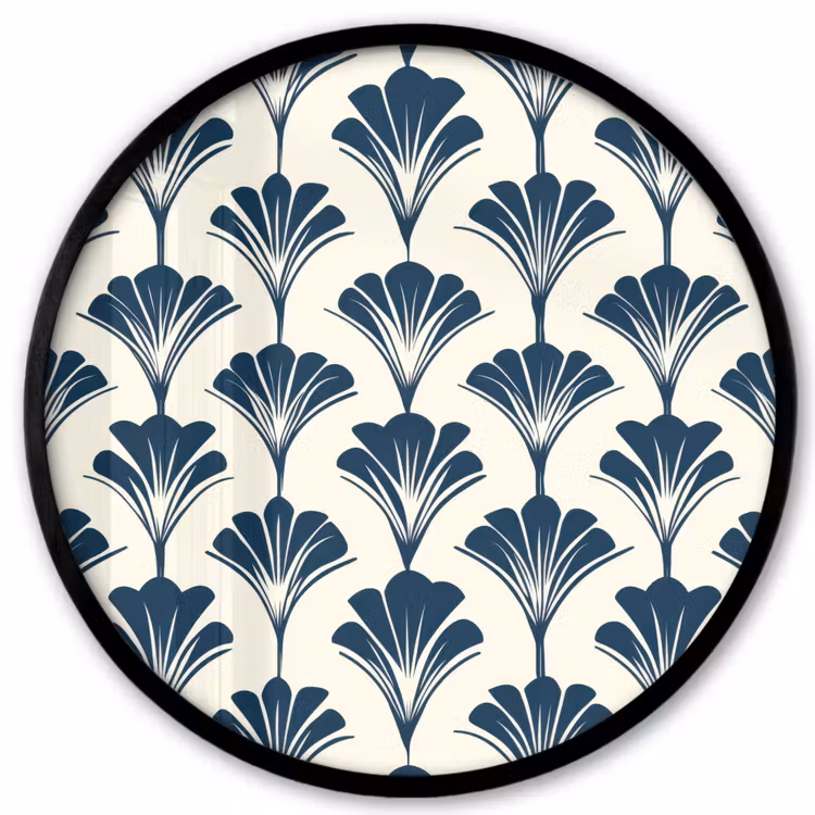 Klassiek - Motief - Blauw Fotolijst rond zonder passe partout klein 856 -3d