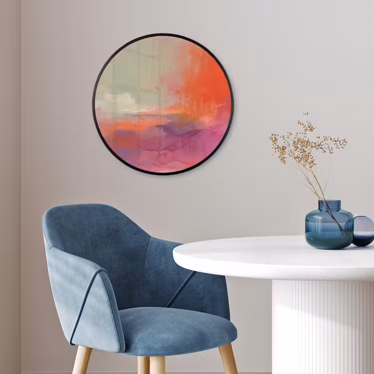 Kunst - Vloeiend - Overgangen - Oranje Fotolijst rond zonder passe partout klein -sfeer2