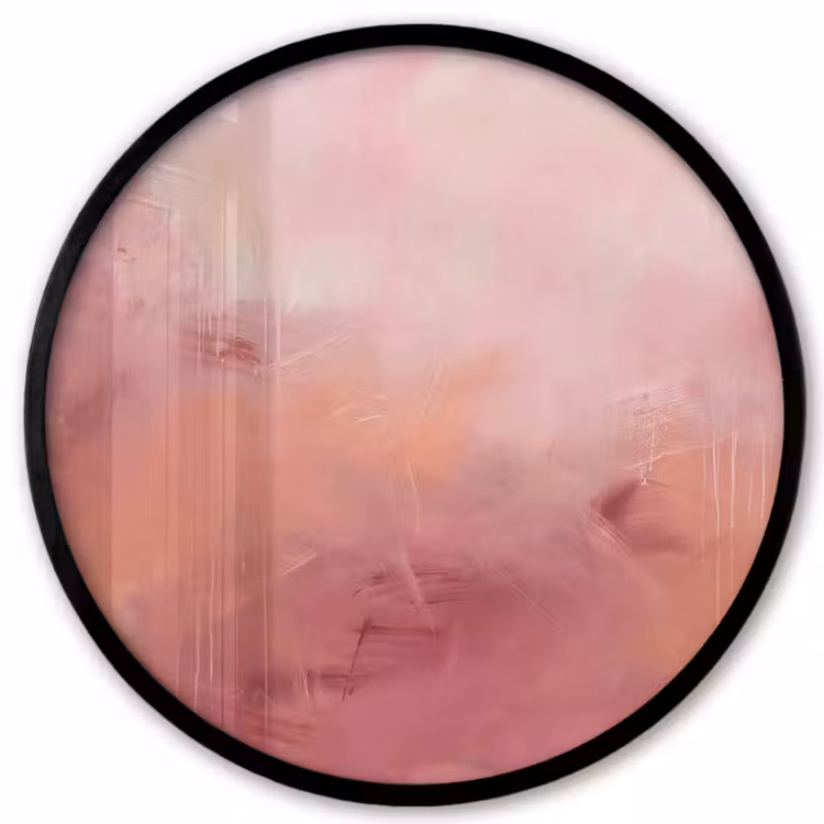 Kunst - Vloeiend - Pastel - Abstract Fotolijst rond zonder passe partout klein -3d