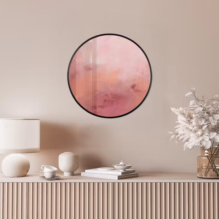 Kunst - Vloeiend - Pastel - Abstract Fotolijst rond zonder passe partout klein -sfeer3