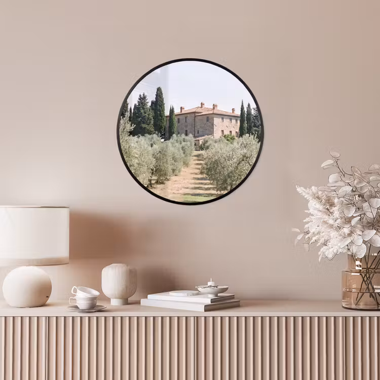 Ronde fotolijst - Landhuis - olijfboom - gaard - Landhuis - olijfboom - gaard Fotolijst rond zonder passe partout klein
