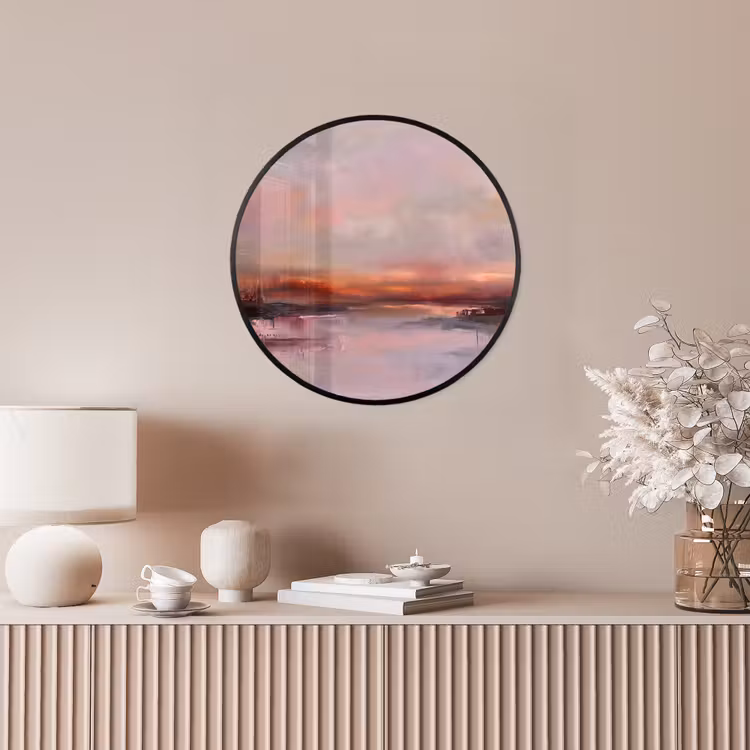 Landschap - Zonsondergang - Abstract - Modern - Roze Fotolijst rond zonder passe partout klein -sfeer3