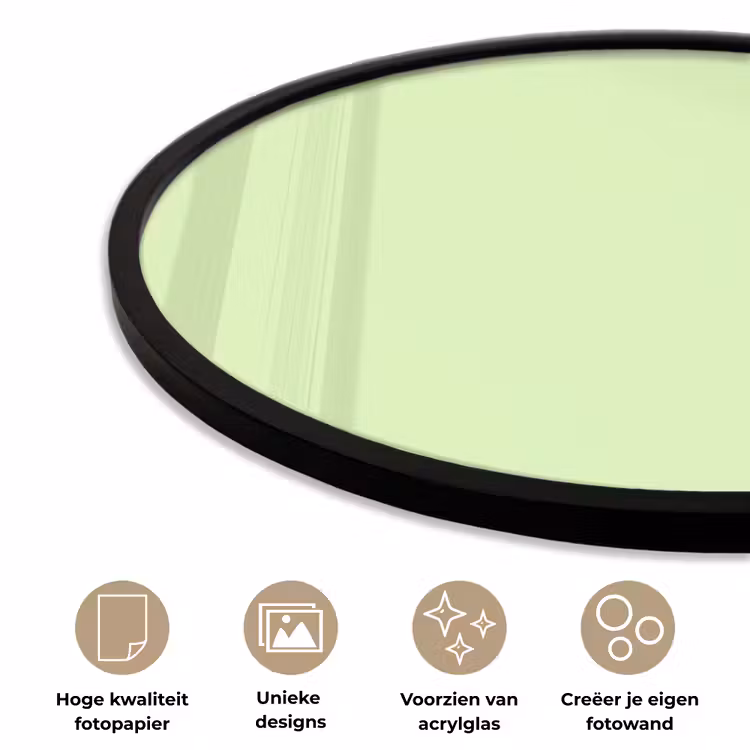 Light - Lime - Groen Fotolijst rond zonder passe partout klein 856 -closeup_NL