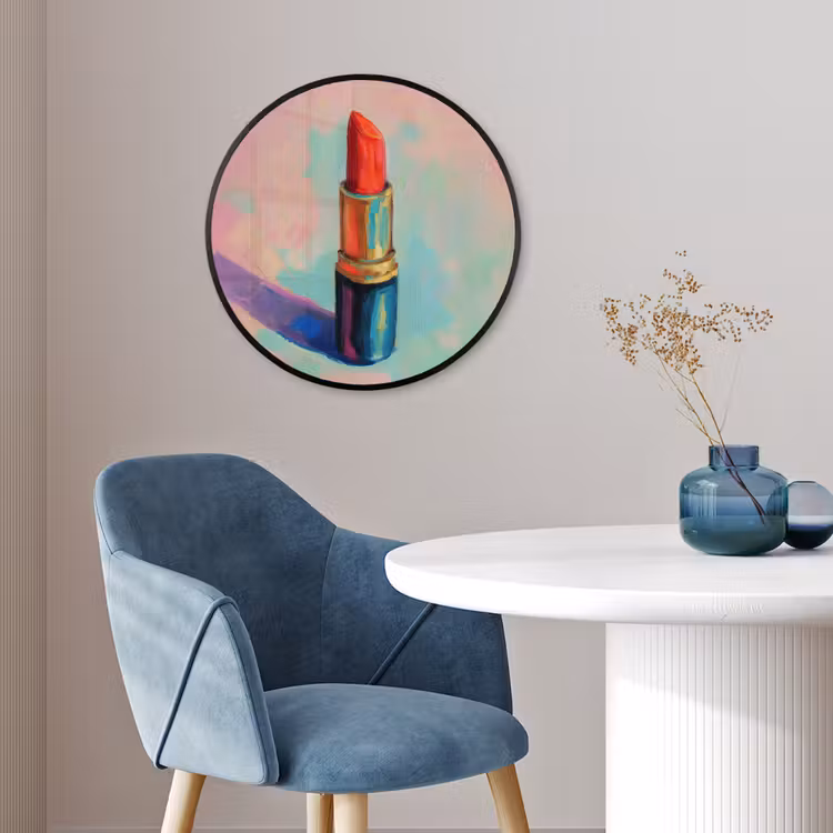Lippenstift - Rood - Penseelstreken Fotolijst rond zonder passe partout klein -sfeer2