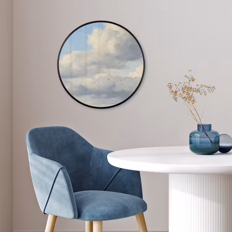 Lucht - Wolken - Natuur - Klassiek - Blauw Fotolijst rond zonder passe partout klein -sfeer2