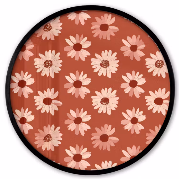 Madelief - Retro - Terracotta Fotolijst rond zonder passe partout klein 856 -3d