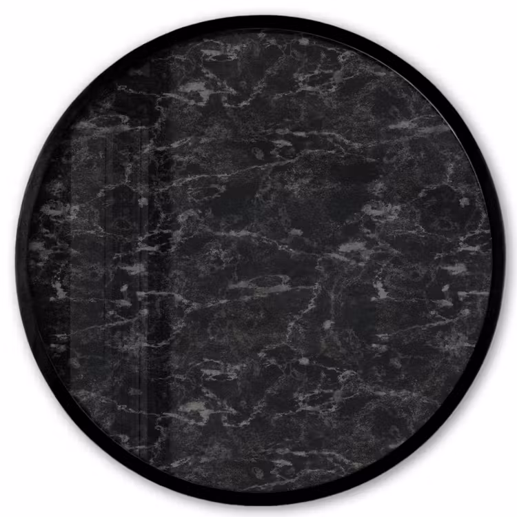 Marmer - Aders - Zwart Fotolijst rond zonder passe partout klein 856 -3d