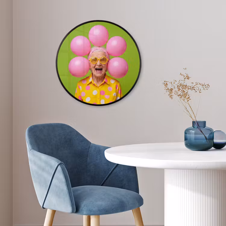 Mens - Ballonnen - Feest - Kleurrijk - Roze Fotolijst rond zonder passe partout klein -sfeer2