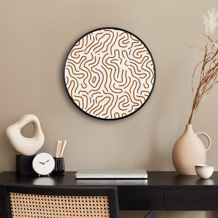 Minimalistisch - Patroon - Terracotta Fotolijst rond zonder passe partout klein 856 -sfeer1