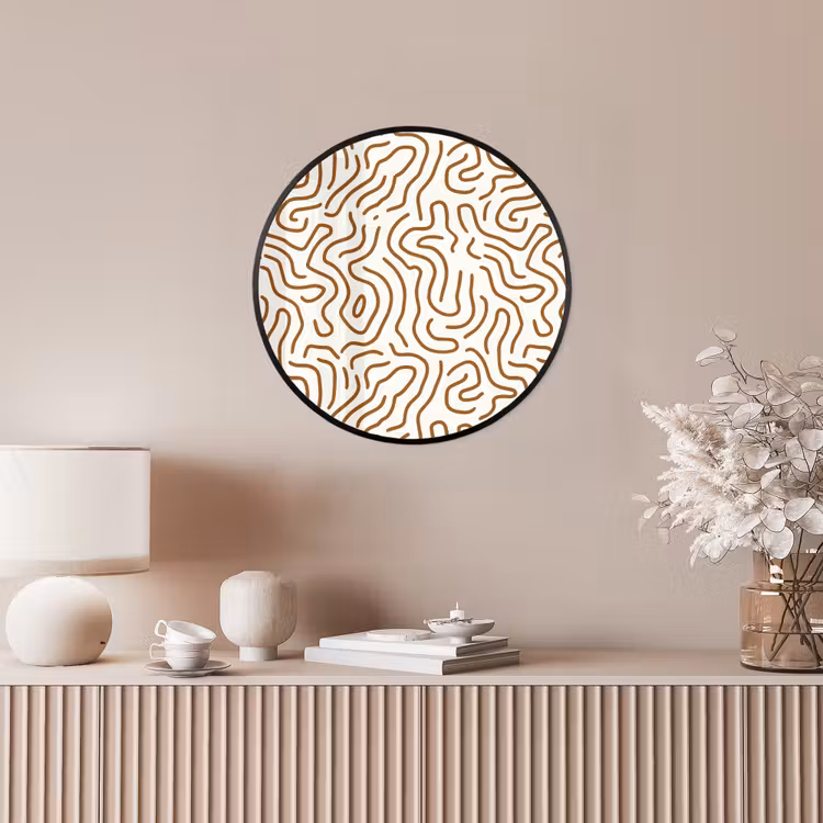 Minimalistisch - Patroon - Terracotta Fotolijst rond zonder passe partout klein 856 -sfeer3