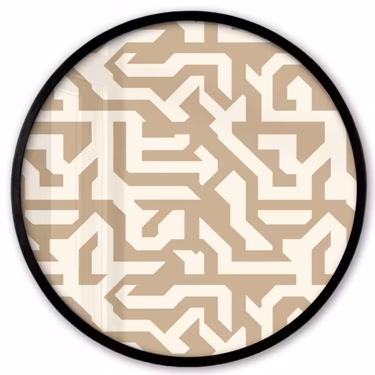 Modern - Abstract - Beige Fotolijst rond zonder passe partout klein 856 -3d