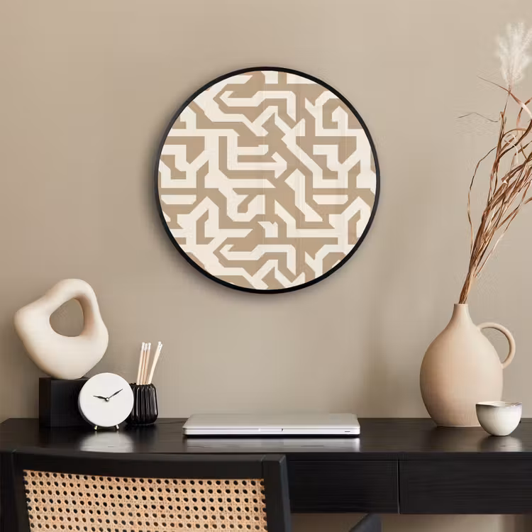 Modern - Abstract - Beige Fotolijst rond zonder passe partout klein 856 -sfeer1