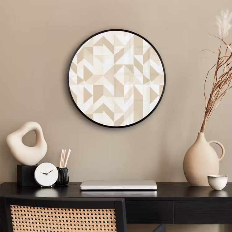 Modern - Abstract - Beige Fotolijst rond zonder passe partout klein 856 -sfeer1
