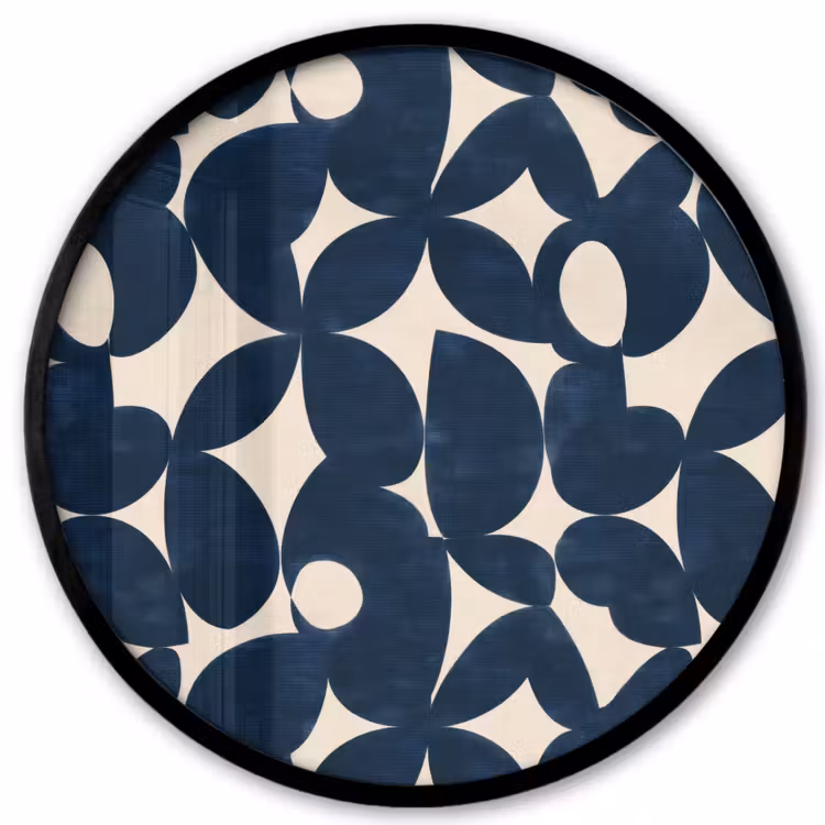 Modern - Geometrisch - Blauw Fotolijst rond zonder passe partout klein 856 -3d