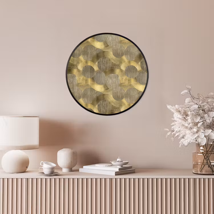 Modern - Geometrisch - Goud Fotolijst rond zonder passe partout klein 856 -sfeer3