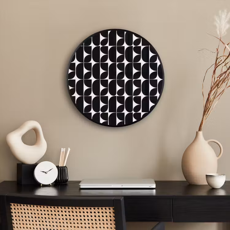 Modern - Geometrisch - Zwart Fotolijst rond zonder passe partout klein 856 -sfeer1