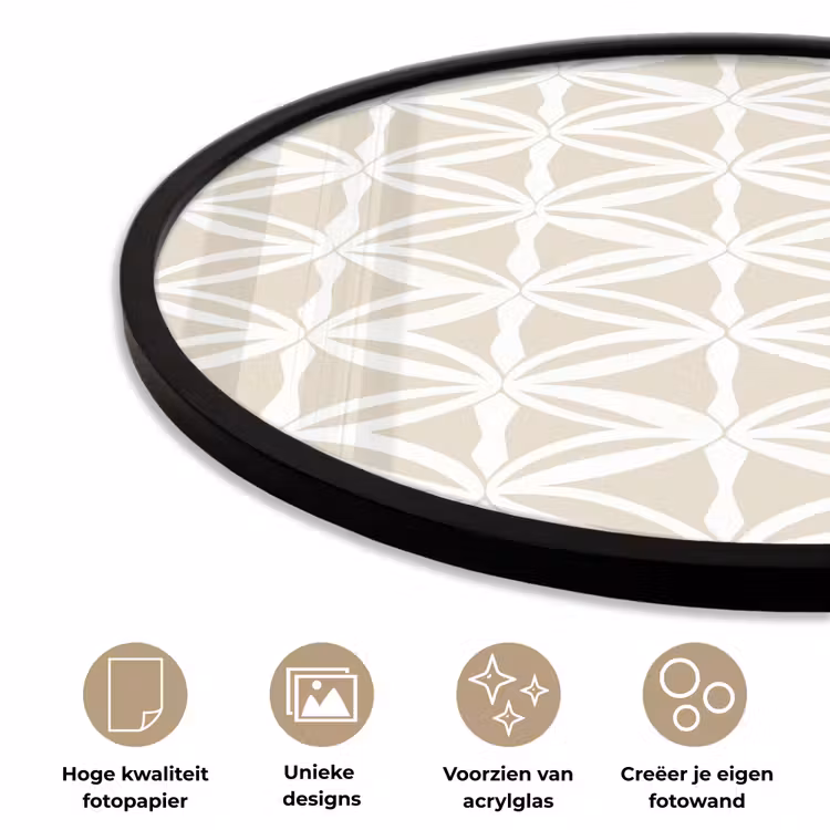 Motief - Modern - Beige Fotolijst rond zonder passe partout klein 856 -closeup_NL