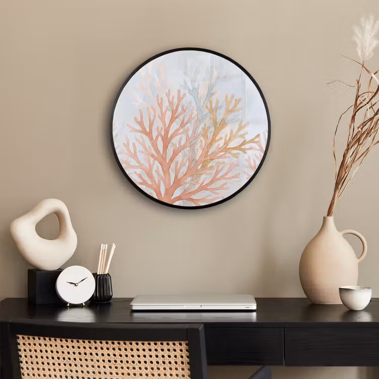 Natuur - Abstract - Aquarel - Organisch - Warm Fotolijst rond zonder passe partout klein -sfeer1