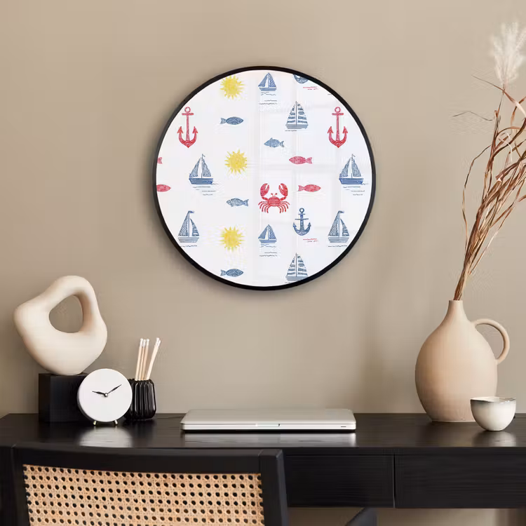Nautisch - Illustraties - Kleurrijk Fotolijst rond zonder passe partout klein 856 -sfeer1
