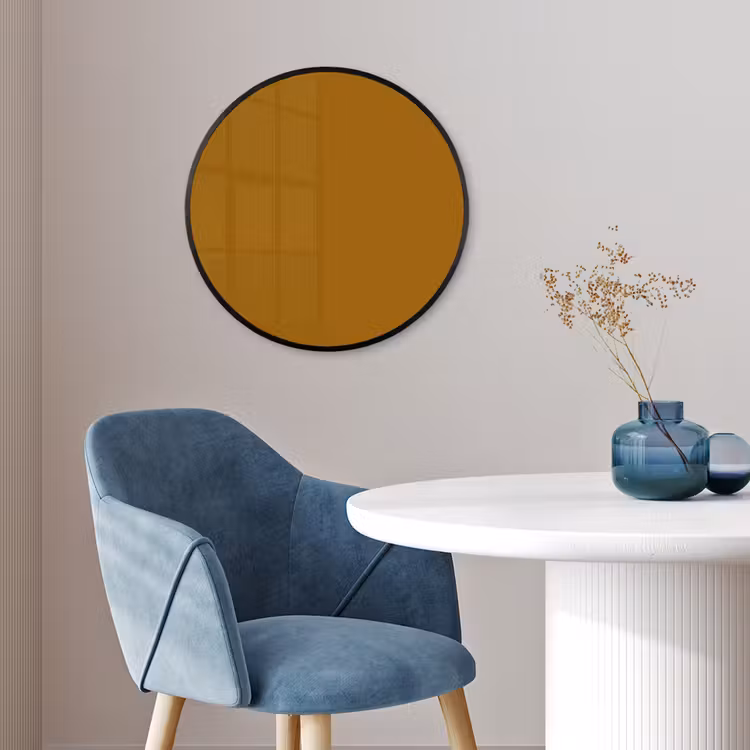 Ocre - Gold - Geel Fotolijst rond zonder passe partout klein 856 -sfeer2