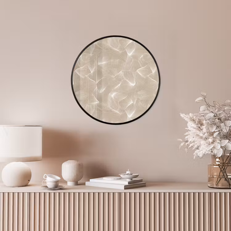 Organisch - Textuur - Beige Fotolijst rond zonder passe partout klein 856 -sfeer3