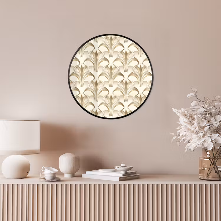 Ornament - Barok - Goud Fotolijst rond zonder passe partout klein 856 -sfeer3