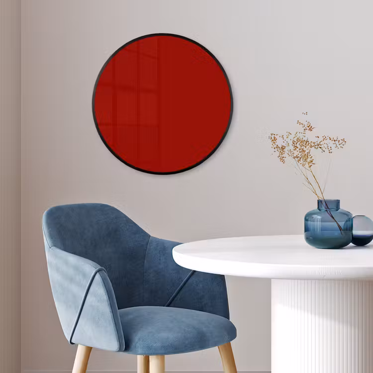Oxblood - Maroon - Rood Fotolijst rond zonder passe partout klein 856 -sfeer2